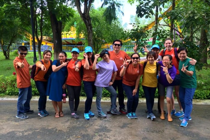 Mary with the Camp Colors of Love team